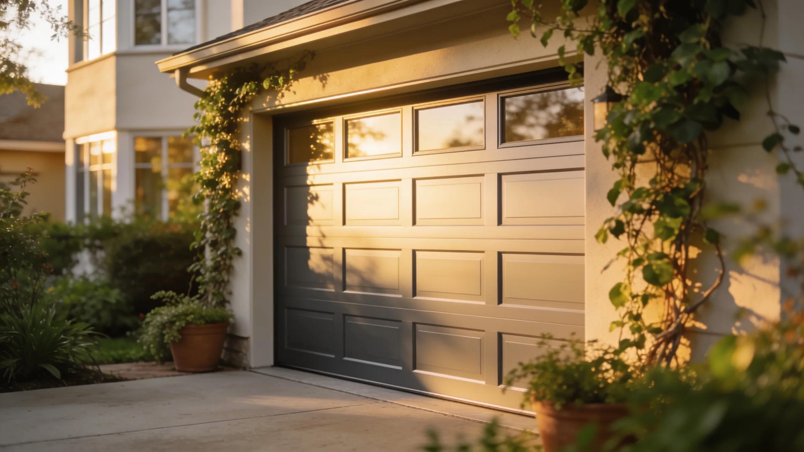 Modern garage door enhancing home exterior curb appeal