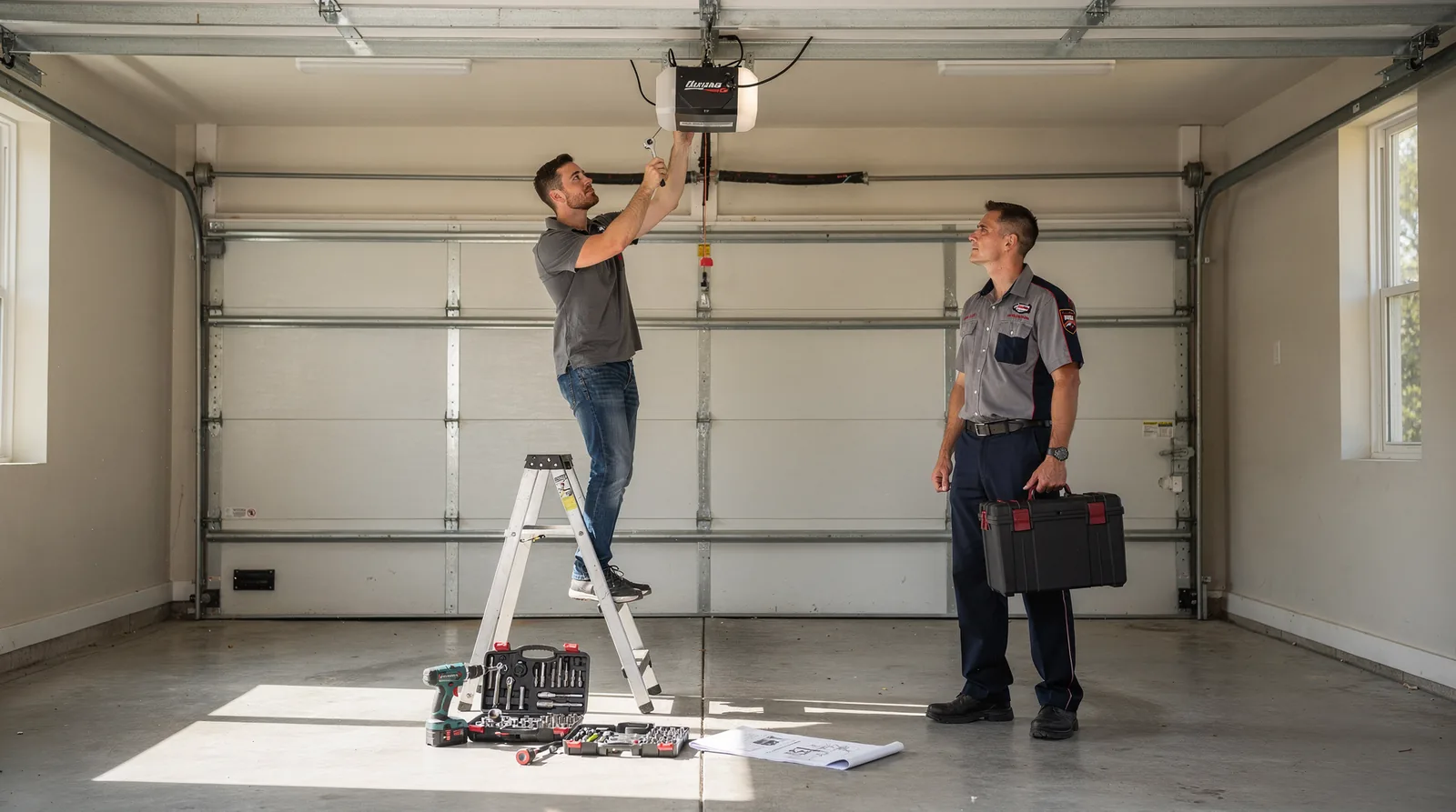 Professional installation ensures the opener is set up correctly, with proper alignment and safety checks