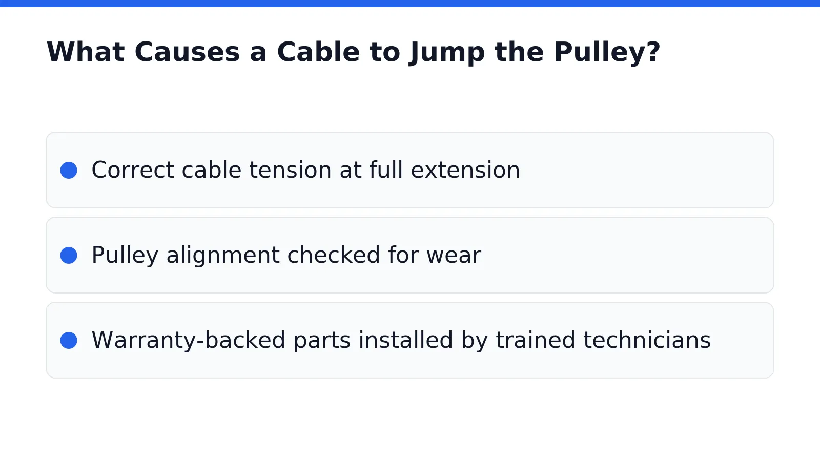 What Causes a Cable to Jump the Pulley