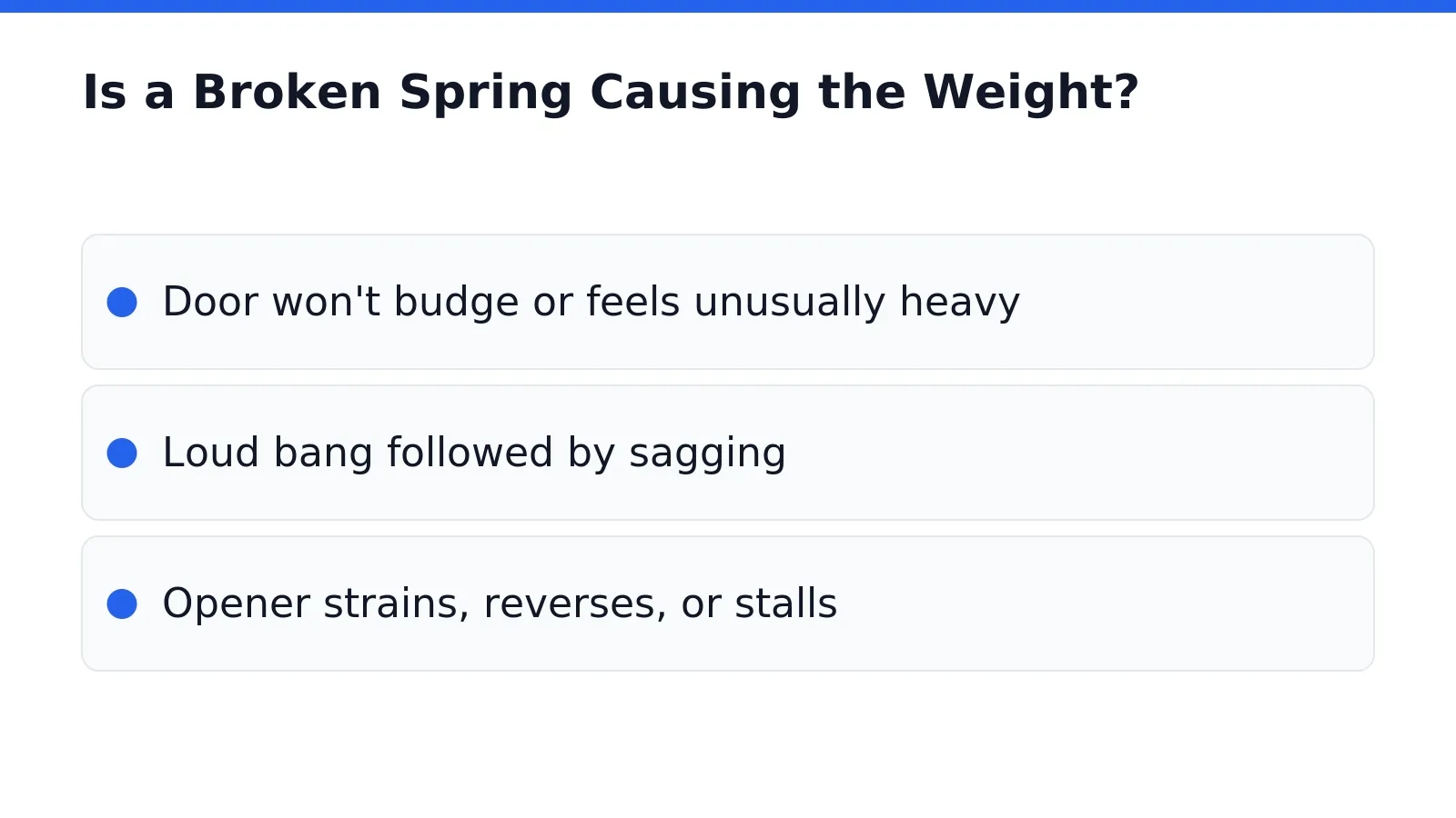Is a Broken Spring Causing the Weight